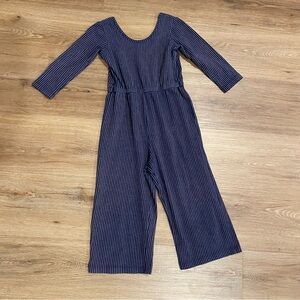 Alice & Ames Blue Pinstripe Jumpsuit